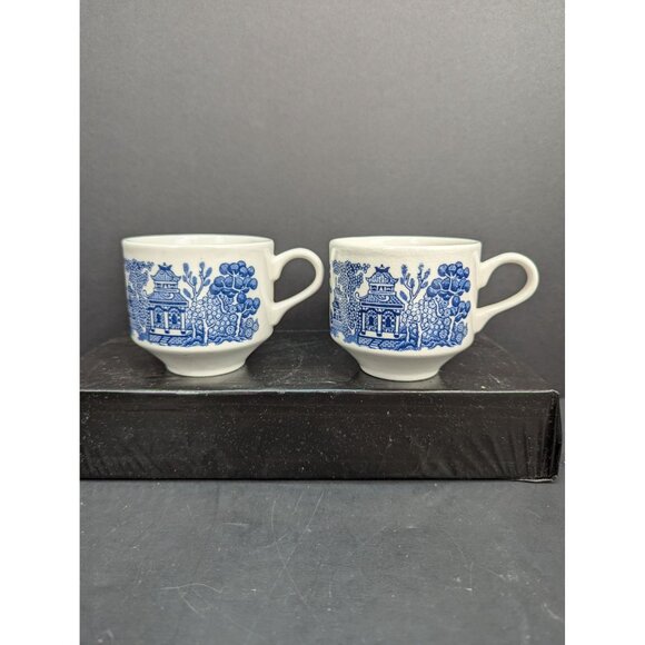 Made in England Other - Vintage Made in England Blue Willow 8 Oz Coffee/Tea Cup Set of 2